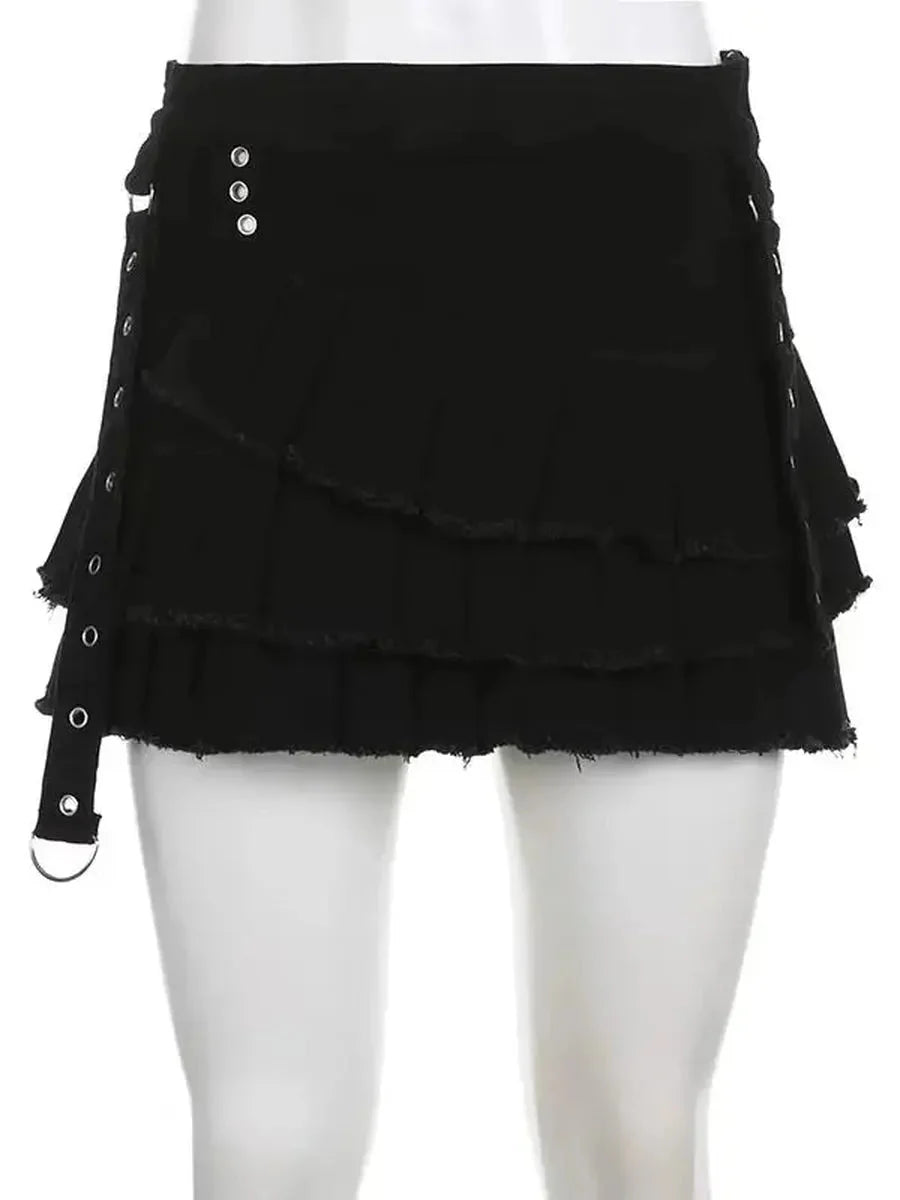 Ripped Denim Skirt G3452