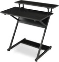 Black 3 Tier Z-Shape Computer Desk T121709