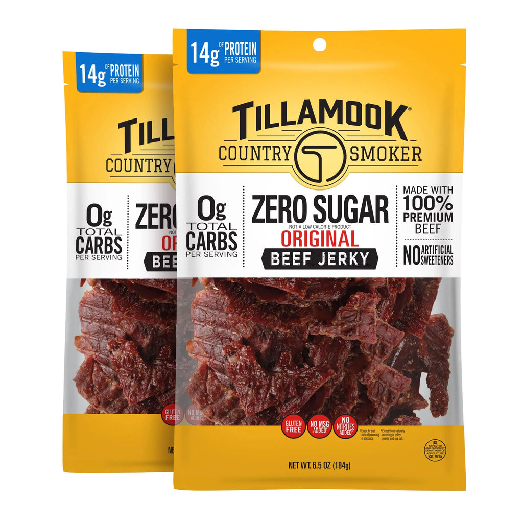 Zero Sugar Beef Jerky 6.5 Ounce Pack of 2 O4408