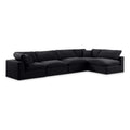 Black Velvet Modular Sectional W9519