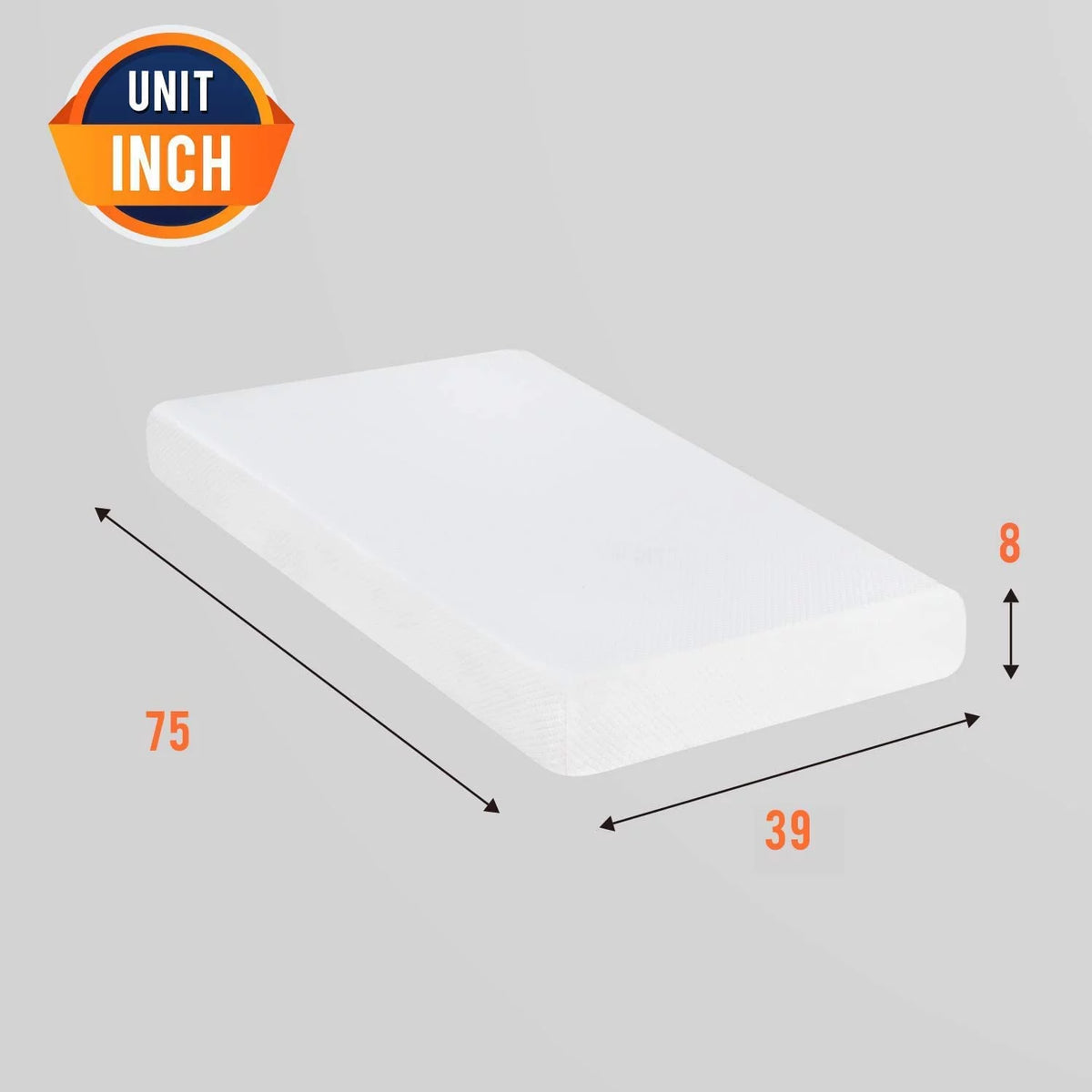 8 inch Twin Size Memory Foam Mattress J5687