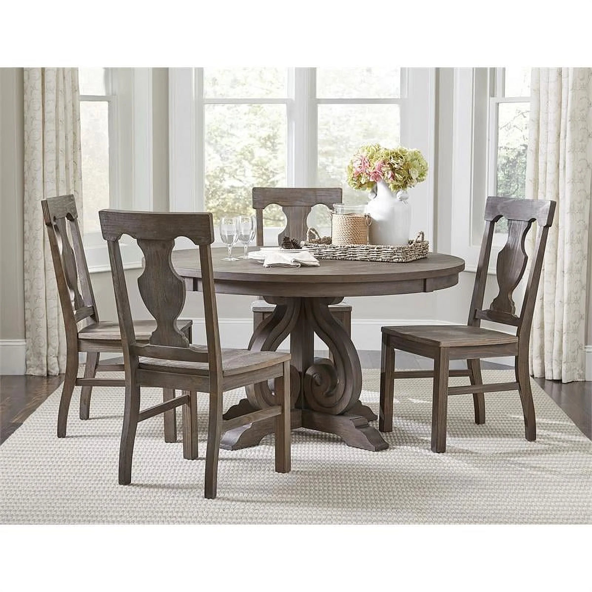 Wood Round Dining Table A286