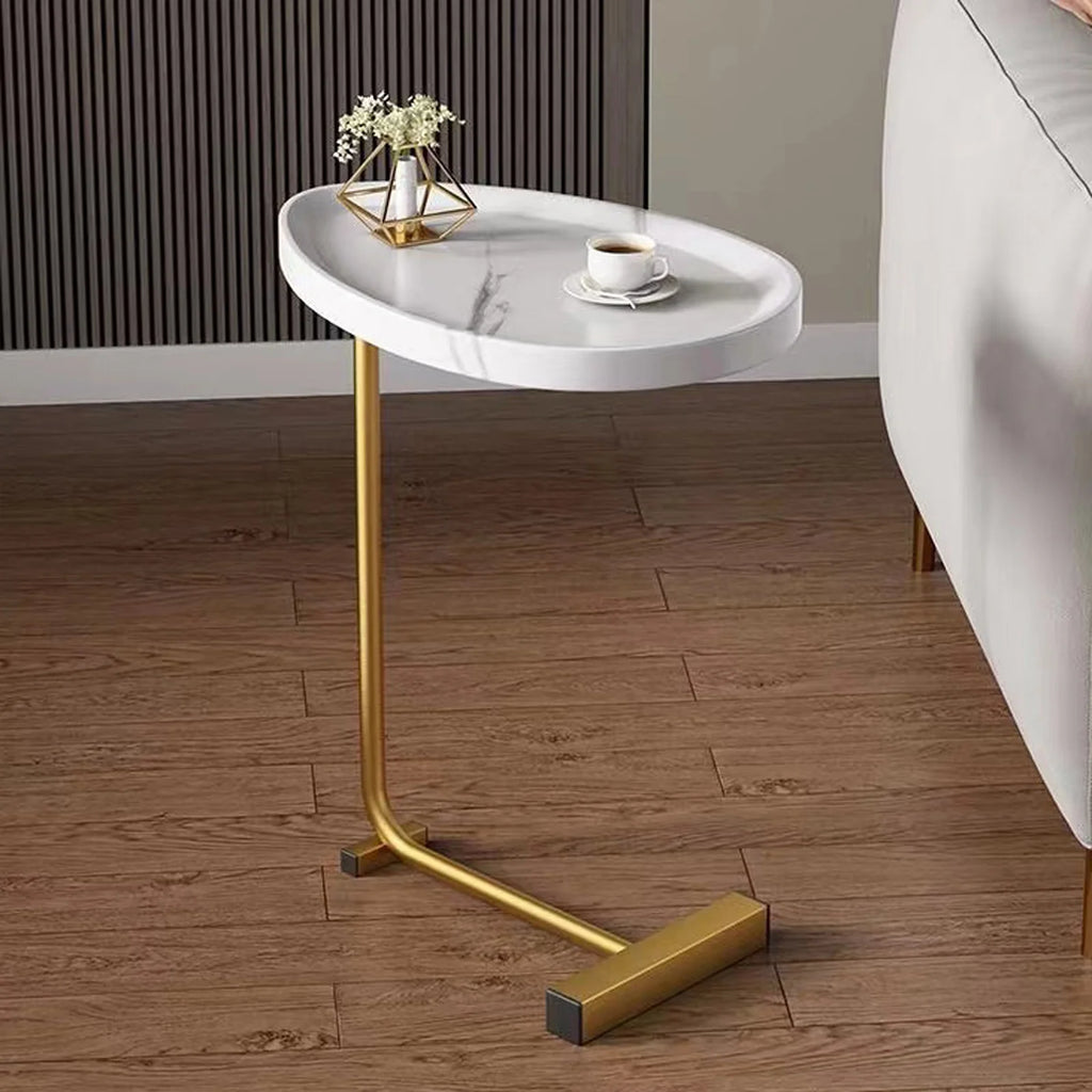 C-Shaped Side Table Set of 2 Metal Frame K898
