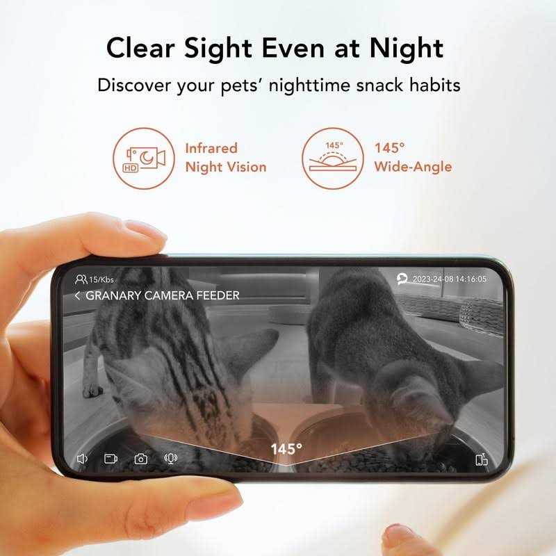 Automatic Cat Feeder with Camera 1080P HD Video Night Vision M152249