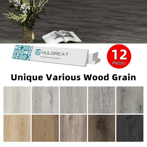 Peel and Stick Floor Tile, 54 Sq.Ft Self Adhesive Vinyl Flooring Plank X140