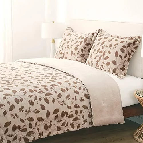 Floral Fur Bedding Set Full/Queen T448