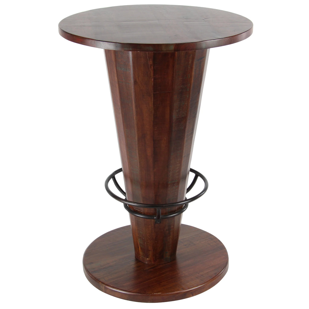 28" x 40" Brown Wood Bar Height Dining Table with Foot Rest B10129