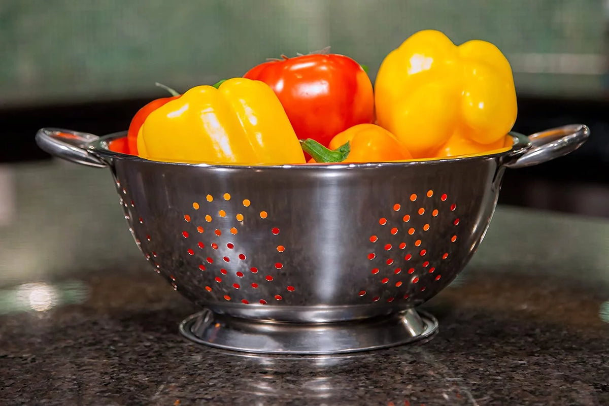 Silver Stainless Steel Colander 5 qt L5394