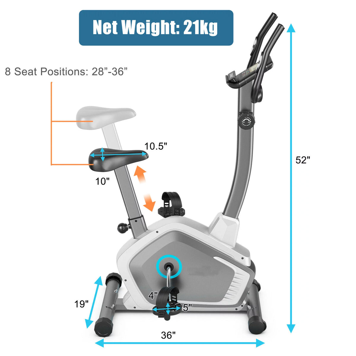 Magnetic Upright Exercise Bike W90452