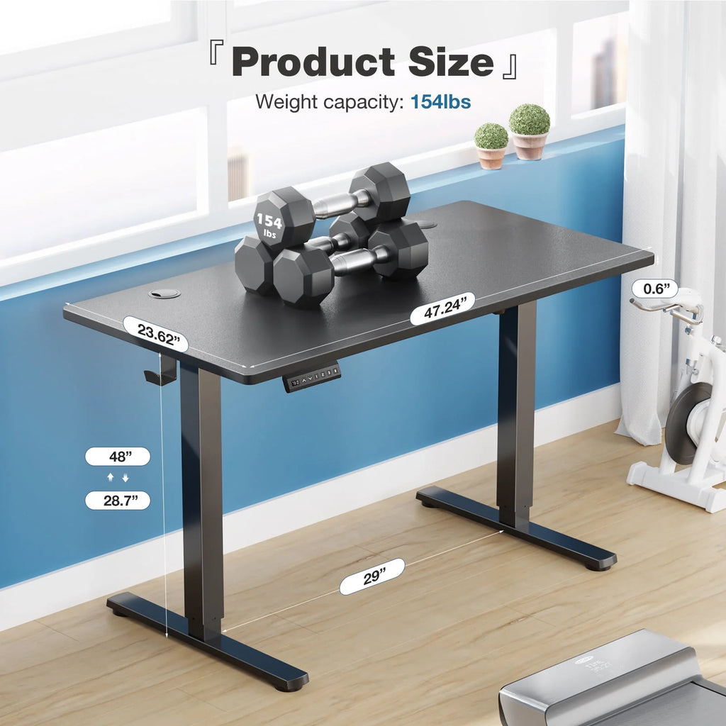 Electric Standing Desk, 40 x 24 Inches Height Adjustable Desk with Memory Preset G7155