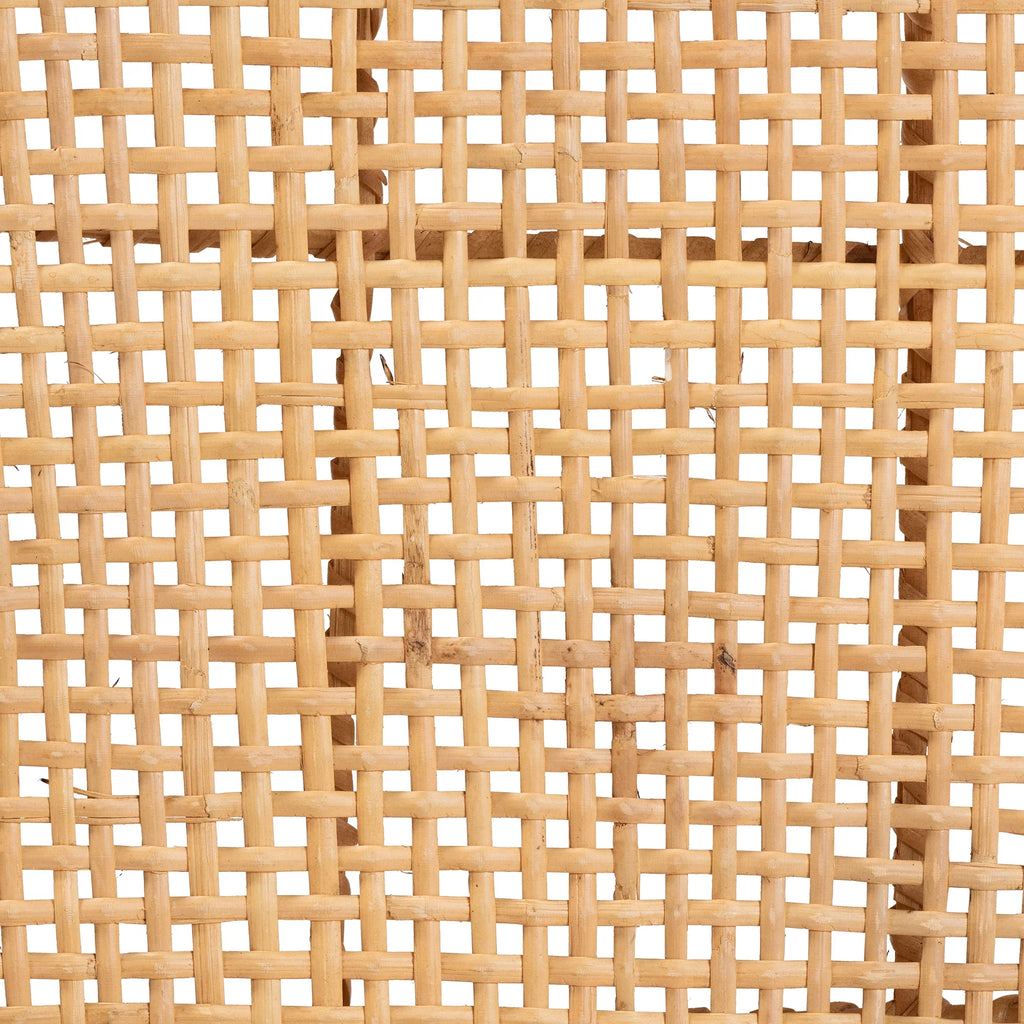 Natural Rattan and Walnut Brown Wood Counter Stool L92651