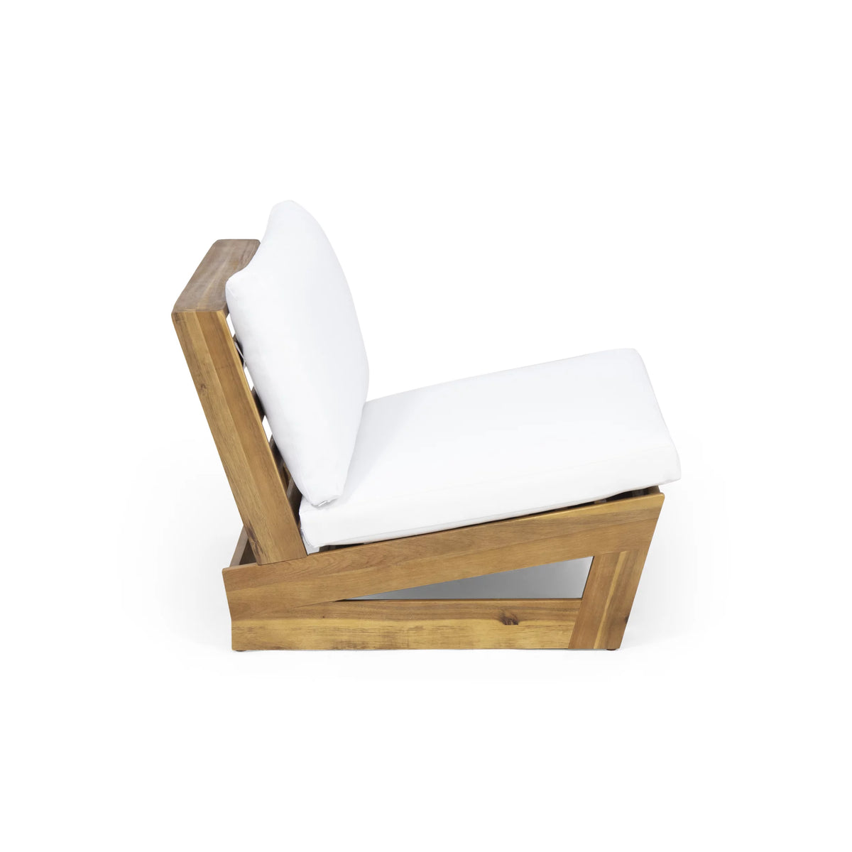 Acacia Wood Club Chairs with Cushions, Set of 2 G565