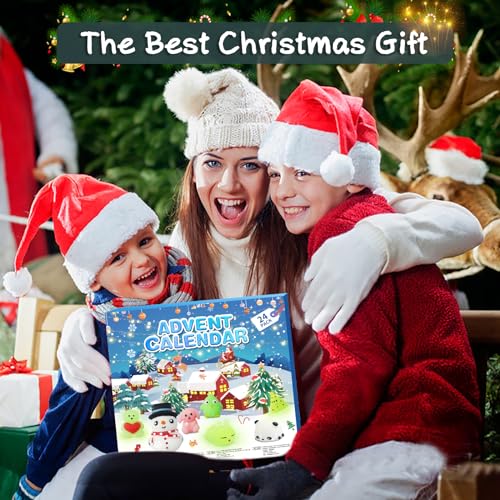 24 Pcs Squishies Fidget Advent Calendar V347171