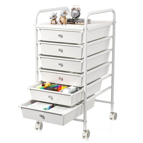 6 Drawer Plastic Rolling Storage Cart K753