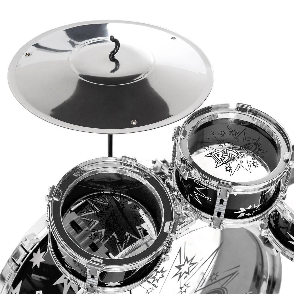 11-Piece Kids Drum Set with Stool and Drumsticks S57833