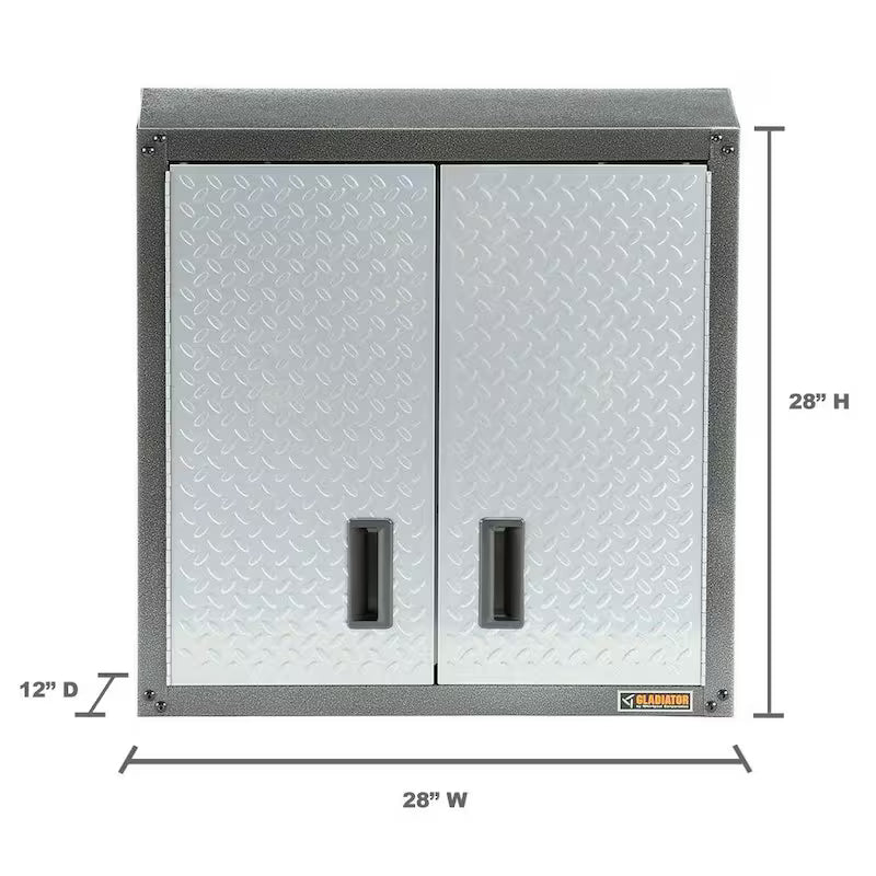 Steel 1-Shelf Wall Mounted Garage Cabinet G59890