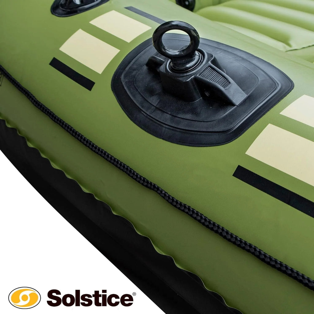 9-Foot Heavy-Duty Inflatable Fishing Boat with Oar Locks and Rod Holders M539