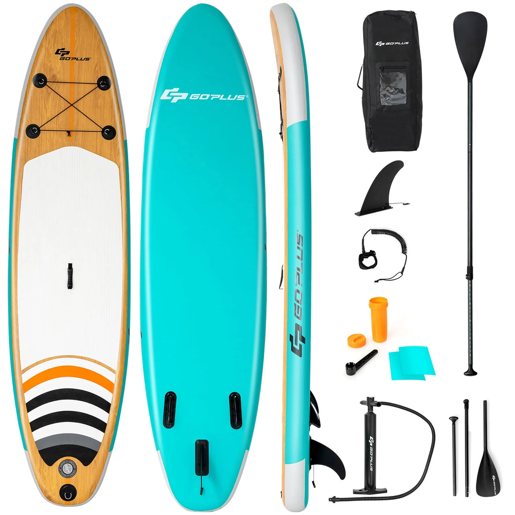 11' Inflatable Stand Up Paddle Board with Bag Paddle Pump U8610