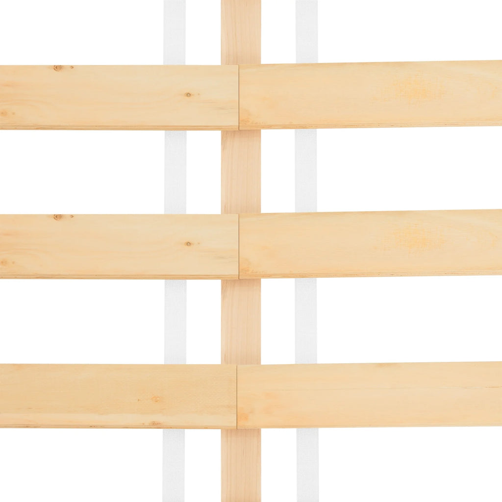 King Solid Wood Platform Bed Frame with Wooden Slats V89332