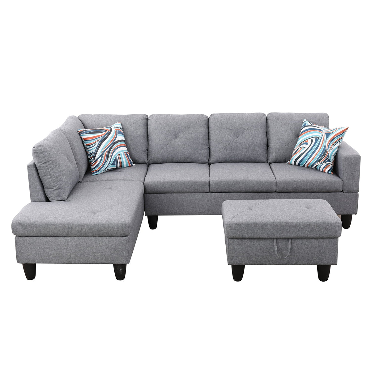 Linen L-Shape Sectional Sofa H930