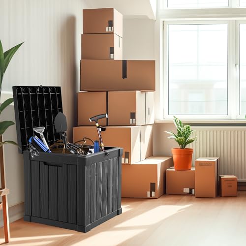 100 Gallon Black Resin Outdoor Storage Box H505