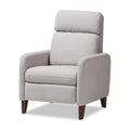 Light Grey Fabric Upholstered Lounge Chair H430