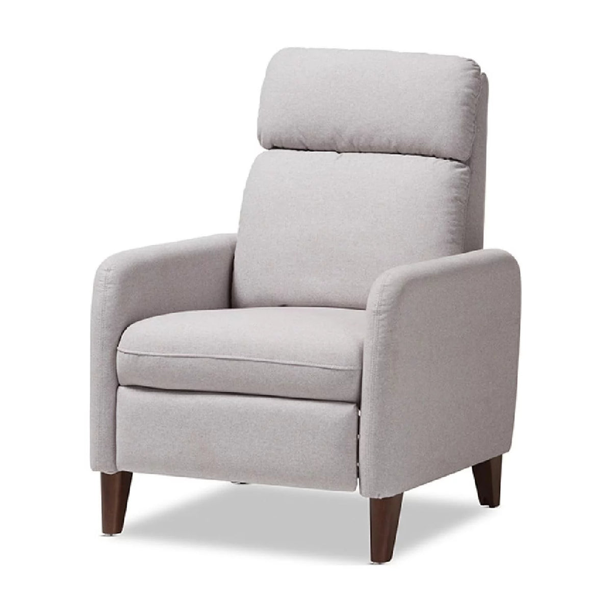 Light Grey Fabric Upholstered Lounge Chair H430