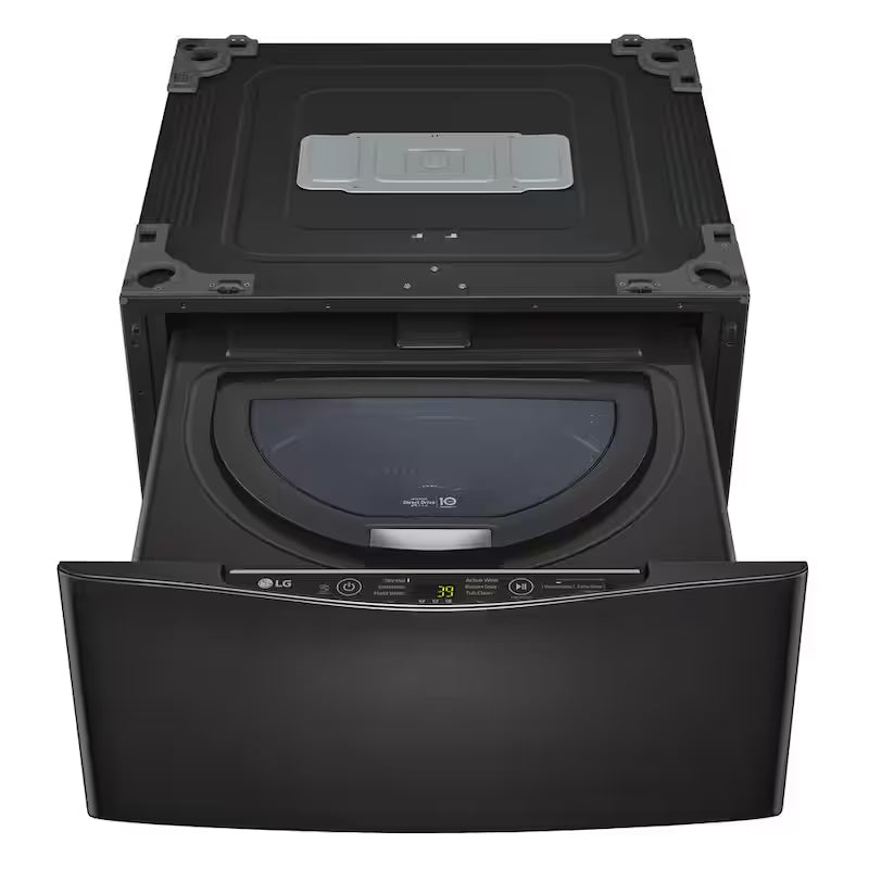 29 in. 1.0 cu. ft. Laundry Pedestal Washer in Black Steel U76597
