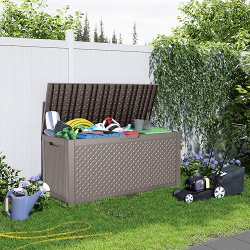 100 Gallon Black Resin Outdoor Storage Box H505