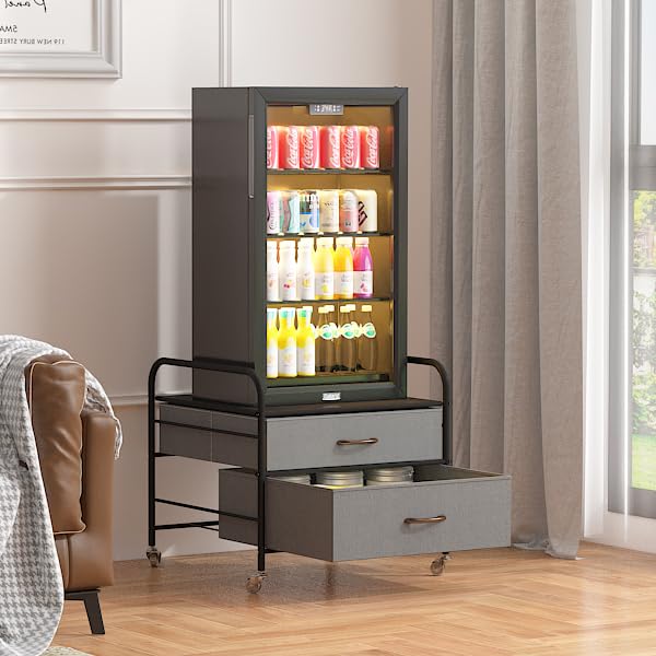 Mini Fridge Stand with 2 Drawer Storage A7119