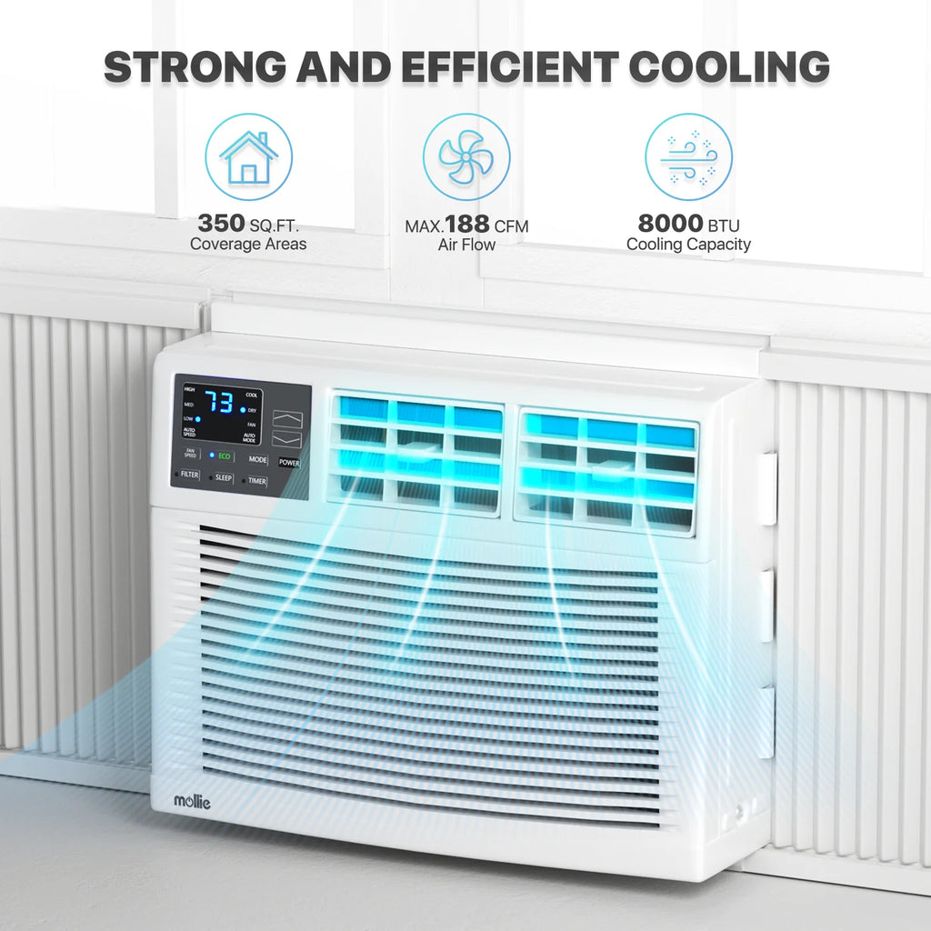 5,000 BTU Mechanical Window Air Conditioner with Multi-Speed Fan, White M60039
