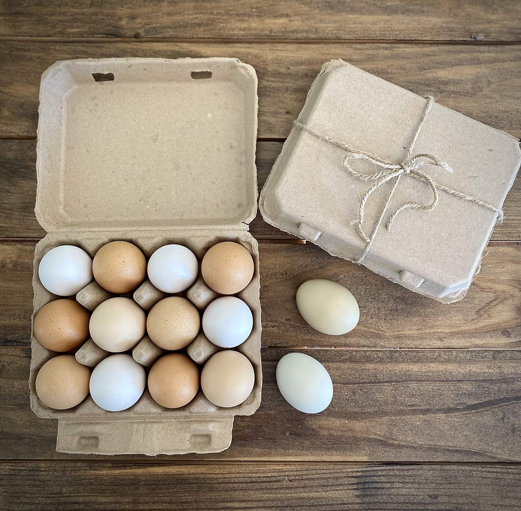 Blank Egg Cartons 75-Pack 3x4 Holds 12 Large Eggs Recycled Cardboard D819