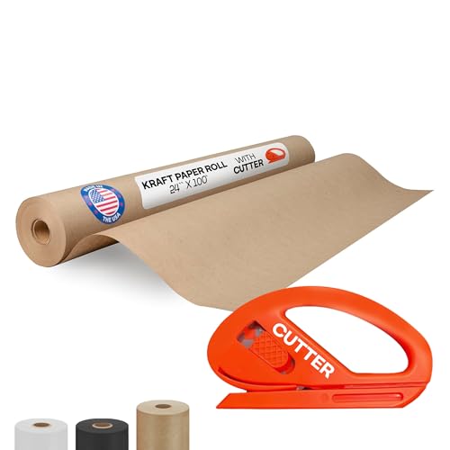 Brown Kraft Paper Roll 24" x 1800" with Cutter O260