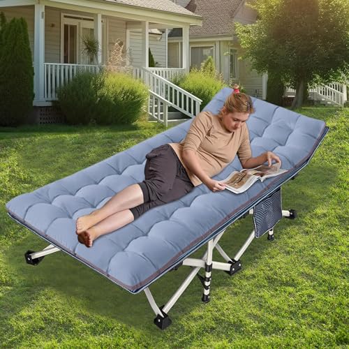 Oversize Camping Cot with Mattress and Carry Bag M803