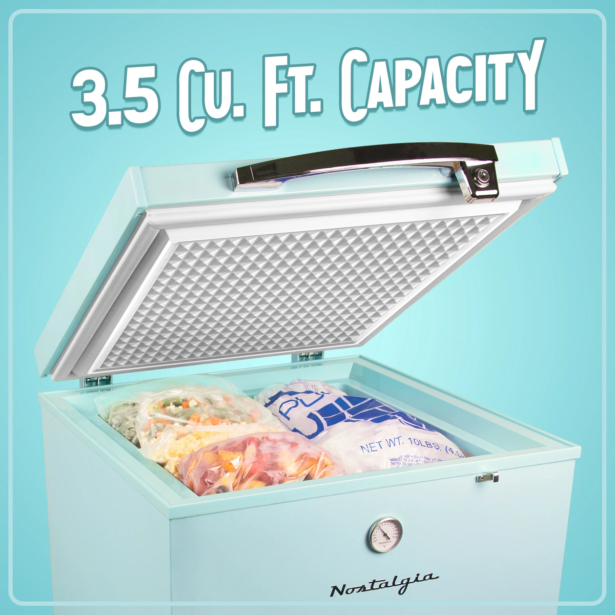 Retro 3.5 Cu.Ft. Refrigerator & Chest Freezer L7712