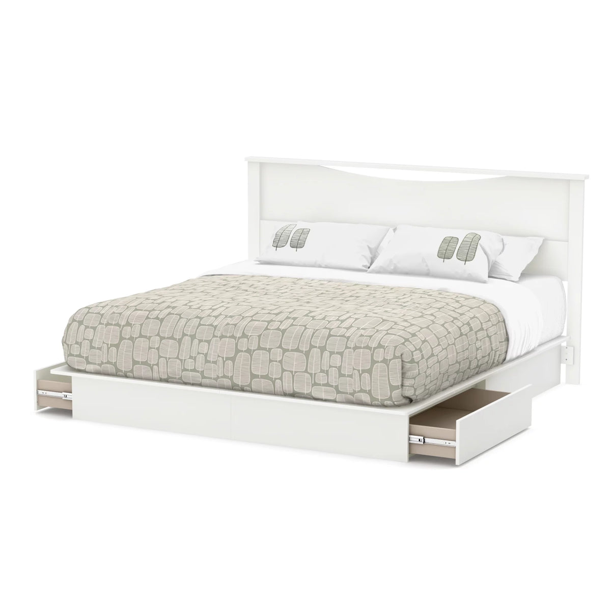 Storage Platform Bed with 2 Drawers V7837