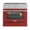 36 in. Natural Gas Range with Red Door H711