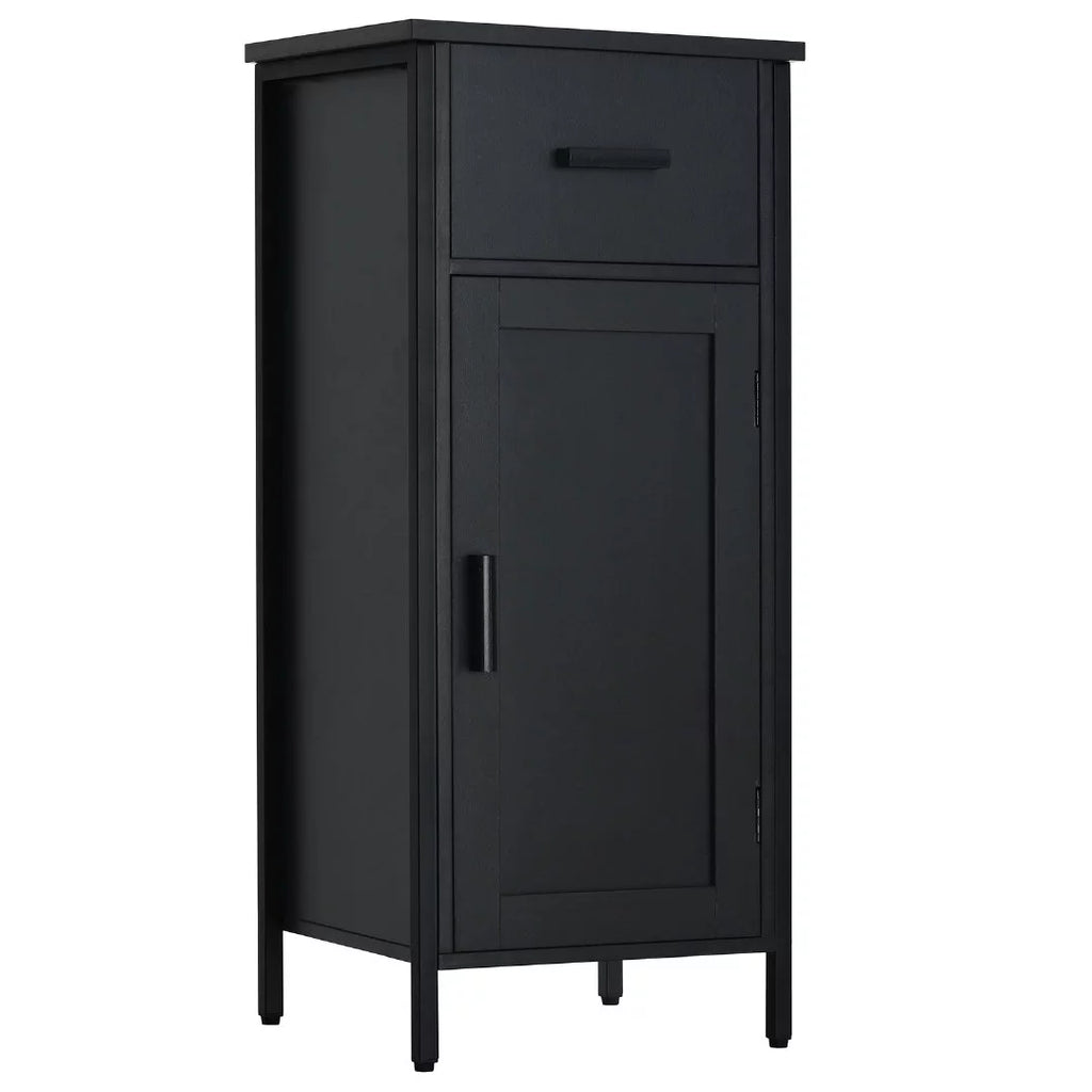 Rustic Brown 1 Door 1 Drawer Cabinet with 2 Shelves L85680