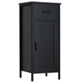 Rustic Brown 1 Door 1 Drawer Cabinet with 2 Shelves L85680