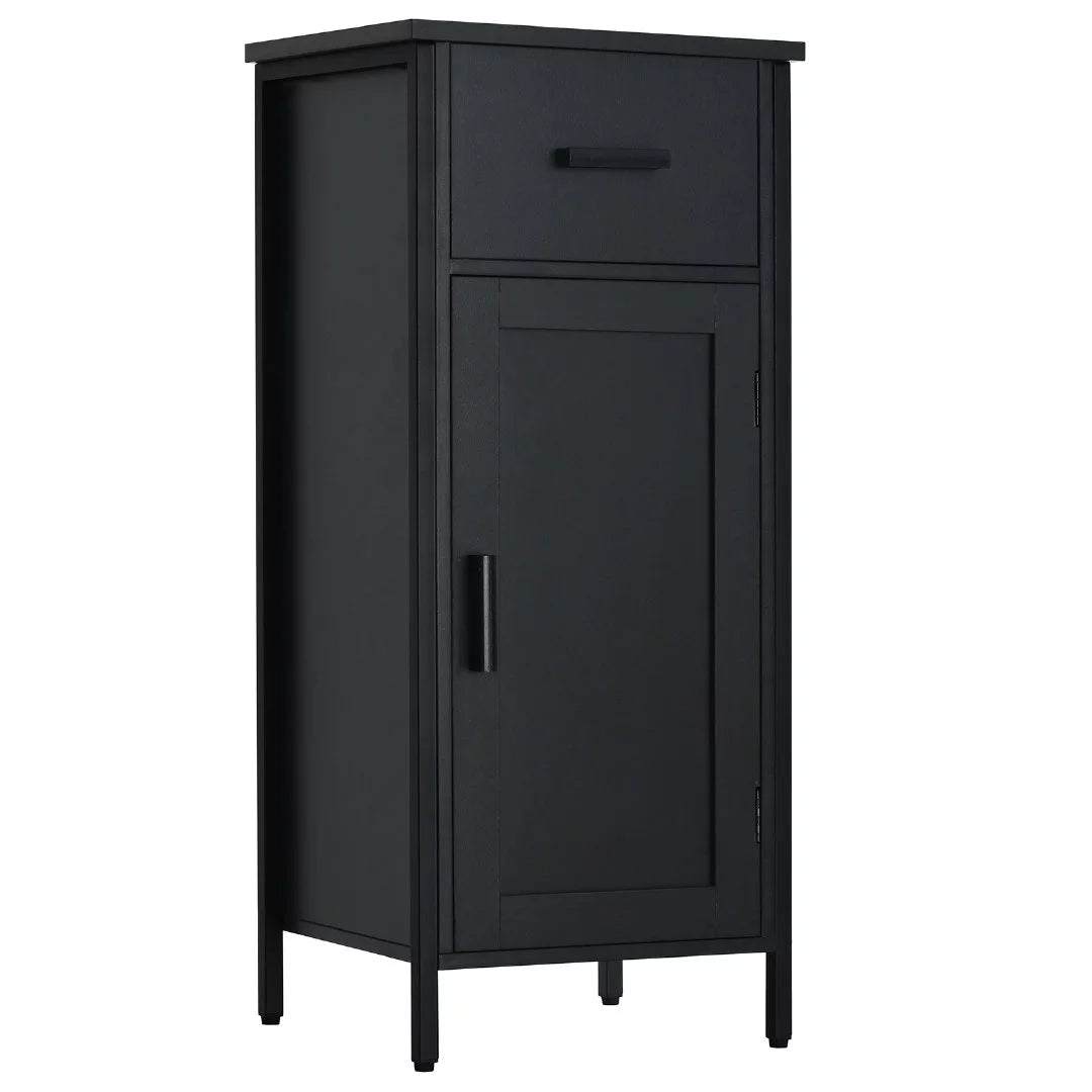 Rustic Brown 1 Door 1 Drawer Cabinet with 2 Shelves L85680