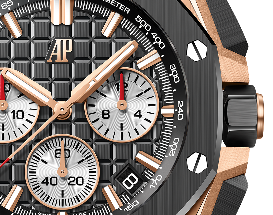 Pink Gold Black Dial Chronograph 43mm Z376855