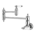 Two-Handle Wall Mounted Pot Filler Faucet In Polished Chrome M269