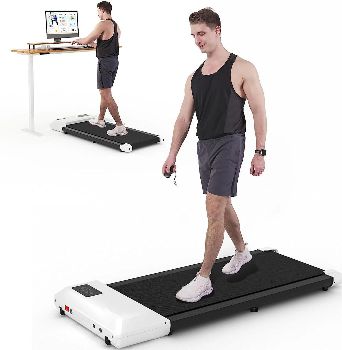 2 in 1 Walking Pad Treadmill with LED Display F23470
