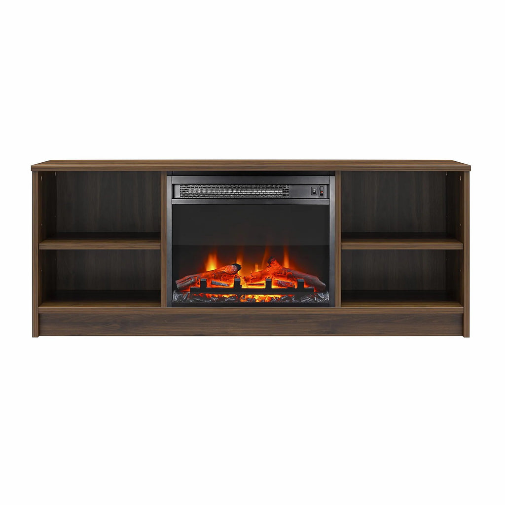 Black Oak Fireplace TV Stand Q53324
