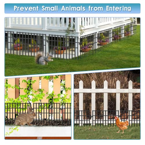 37ft x 13in Rustproof Metal Wire Garden Animal Barrier Fence, 26 Pack I57163