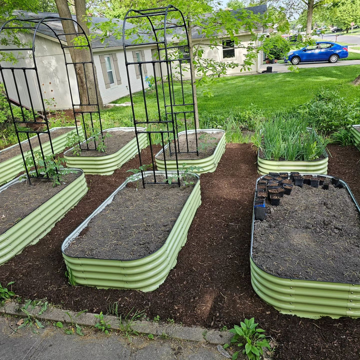 12-in-1 Metal Raised Garden Bed Q87761