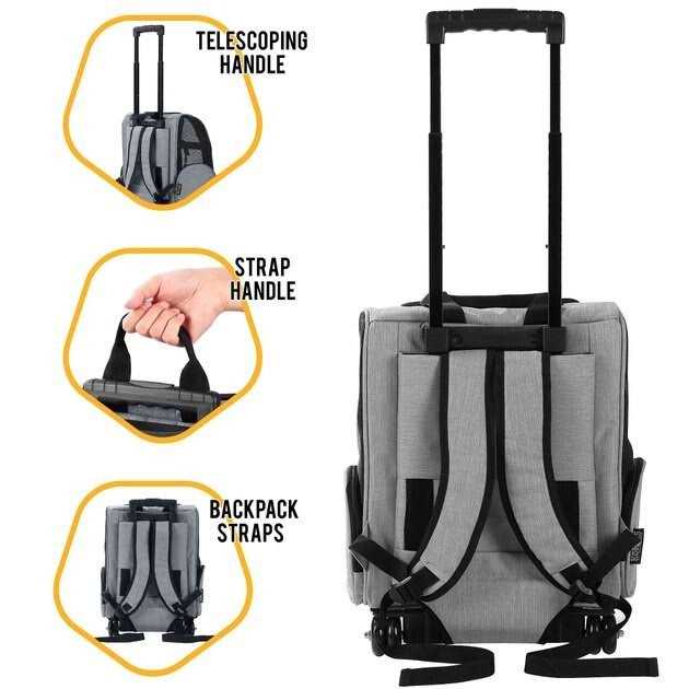 Backpack Pet Travel Carrier with Double Wheels Z158