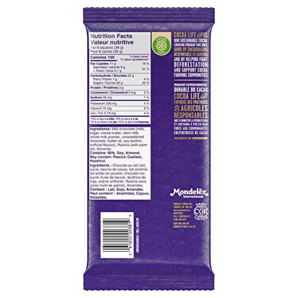 Dairy Milk Fruit & Nut Candy Bar 200G/7Oz W453720