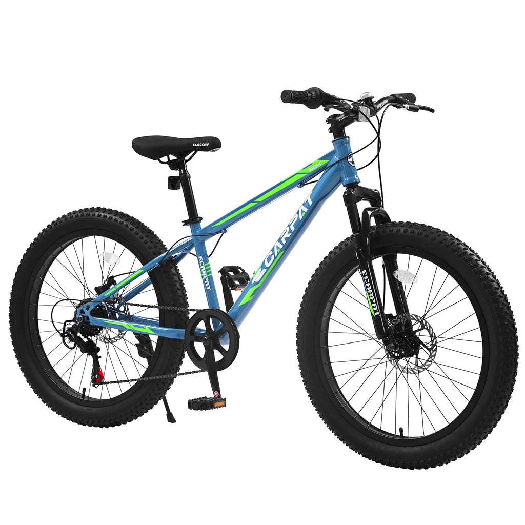 Green 24 inch Fat Tire Mountain Bike W574811