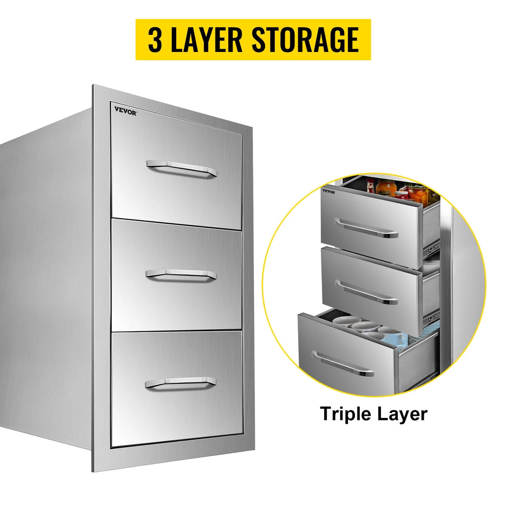 Outdoor Kitchen Drawers 16" W x 28.5" H x 20.5" D Q260